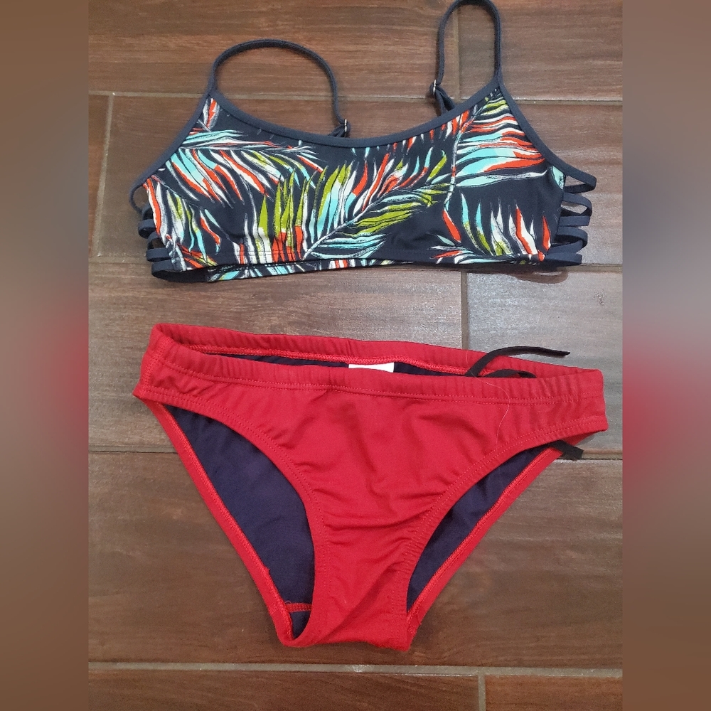 Bikini size medium red bottoms waterpro and top Mossimo
